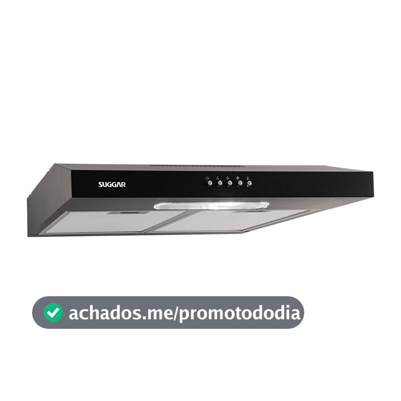 Depurador E Exaustor De Ar Suggar Slim 60cm 3 Velocidades Preto - Depurador de Ar - Magazine Queropromolulu