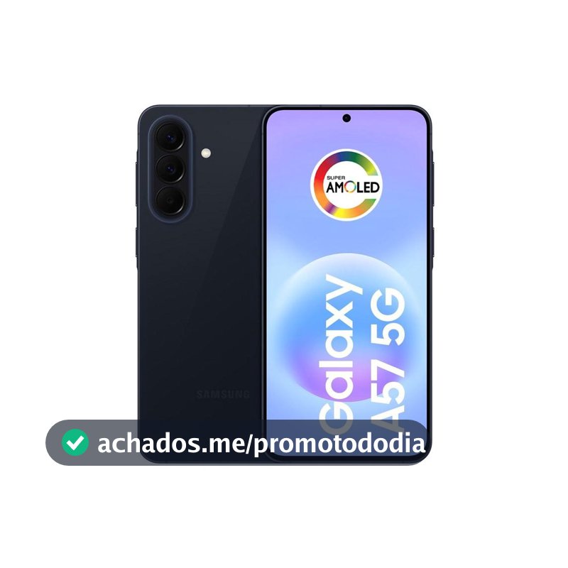 Celular Samsung Galaxy A57 256GB 5G 8GB RAM Azul Escuro 6,7" Câm Tripla + Selfie 12MP
