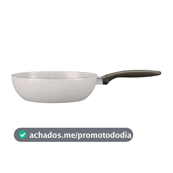Panela Wok Antiaderente Brinox de Alumínio Suprema Vanilla 24cm