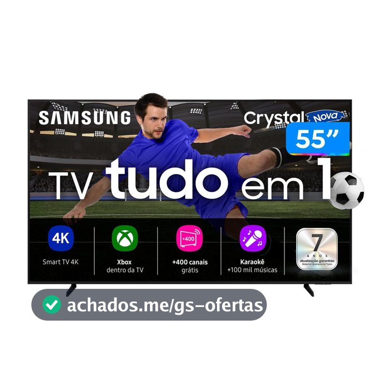 Smart TV Samsung 55 4K Crystal UHD U8100F Alexa, WiFi