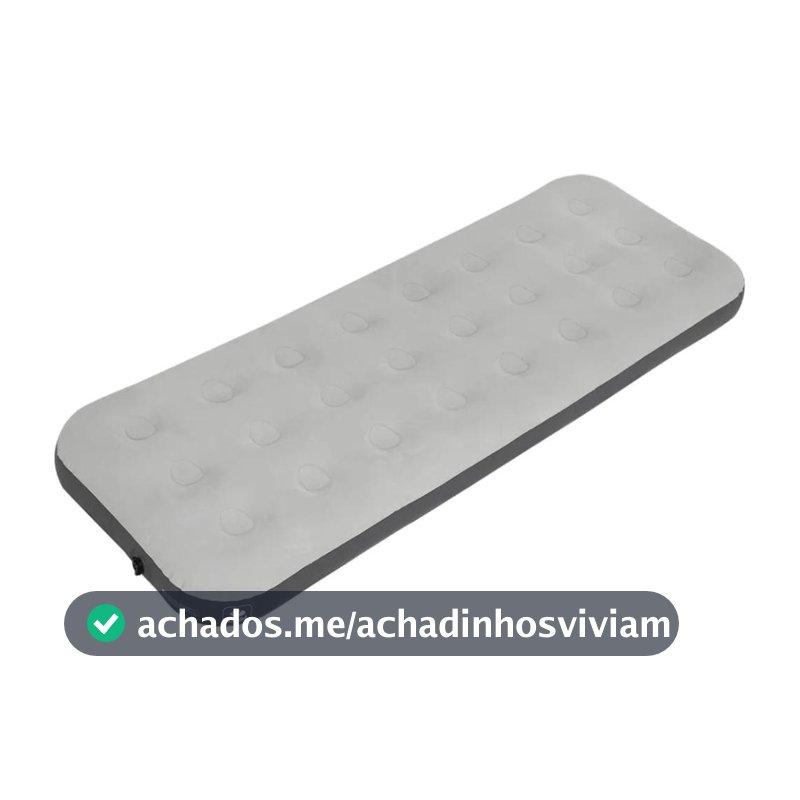 Colchão Inflável Solteiro Deluxe Comfort Cinza 150kg Bel
