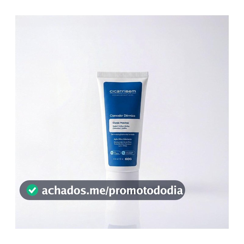 Creme Clareador de Manchas Cicatribem 60g Virilha Axilas Rosto Melasma Niacinamida Ácido Glicólico - Clareador Corporal