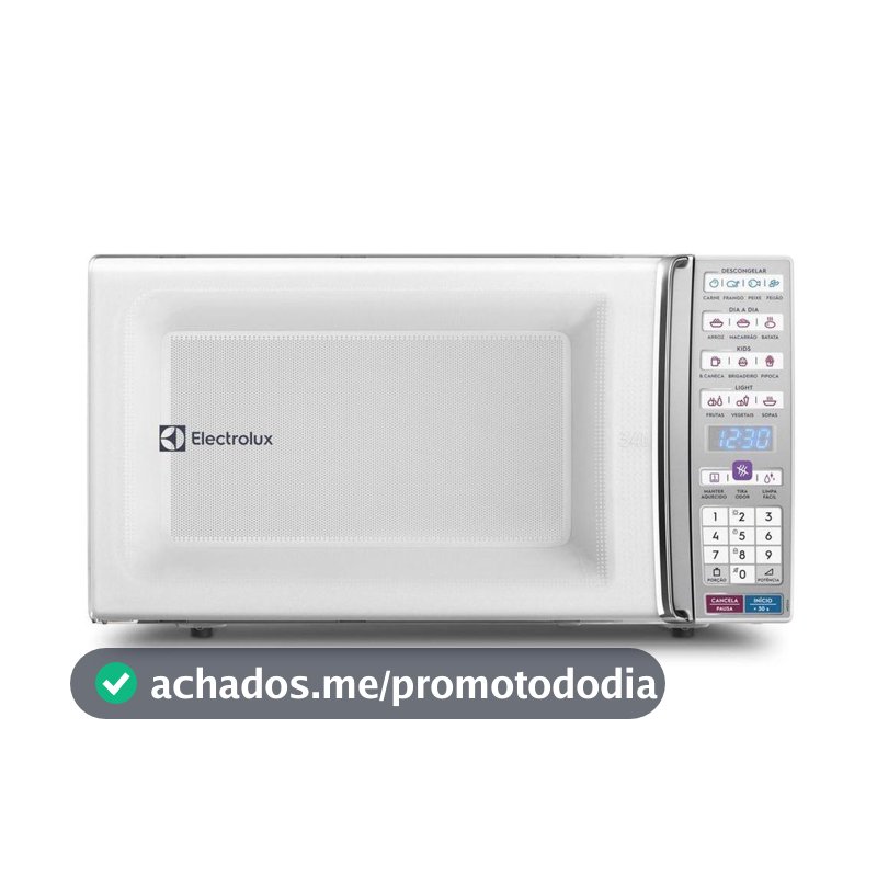 Micro-ondas Electrolux de bancada Branco com Função Tira Odor e Manter Aquecido 34L MEO44 - Micro-ondas - Magazine Olegarioachados