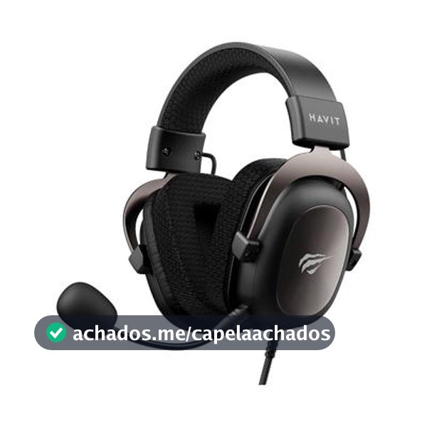 Headset Gamer Havit, Drivers 53mm, Microfone Plugável, 3.5mm, PC, PS4, XBOX ONE, Preto - HV-H2002D