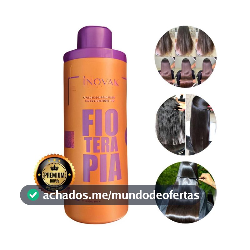 Fioterapia Progressiva Sem Formol Alisamento Profissional - INOVAK - Progressiva para Cabelo - Magazine Axadinhos99