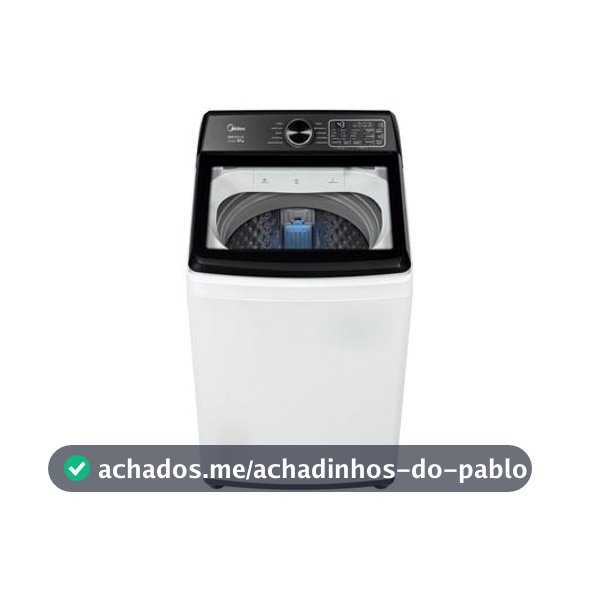 Lavadora de Roupas Midea 12kg 10 Programas de Lavagem Branco Wave Impeller MAV04W120/WKBR05