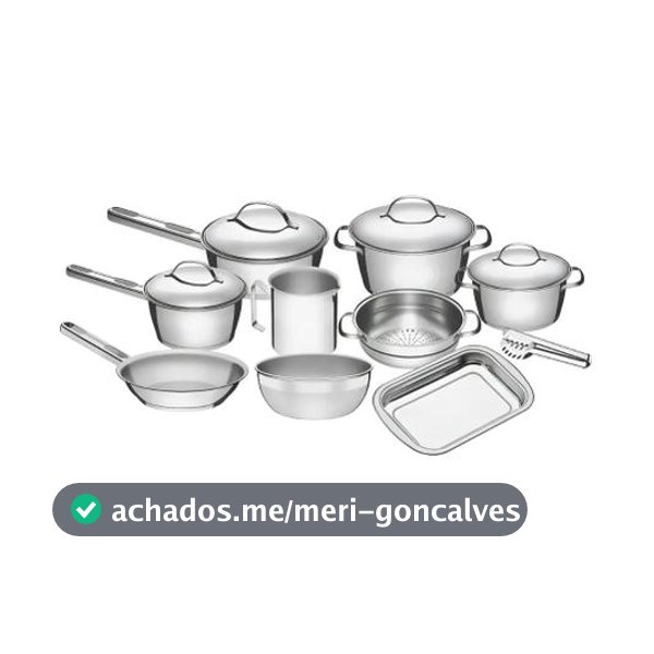 Jogo de Panelas Tramontina Aço Inox Allegra 10 Peças Fundo Triplo Com Pegador de Massa