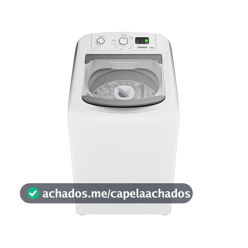 Máquina de Lavar Branca Consul 12kg com Dosagem Econômica e Ciclo Edredom - CWM12AB