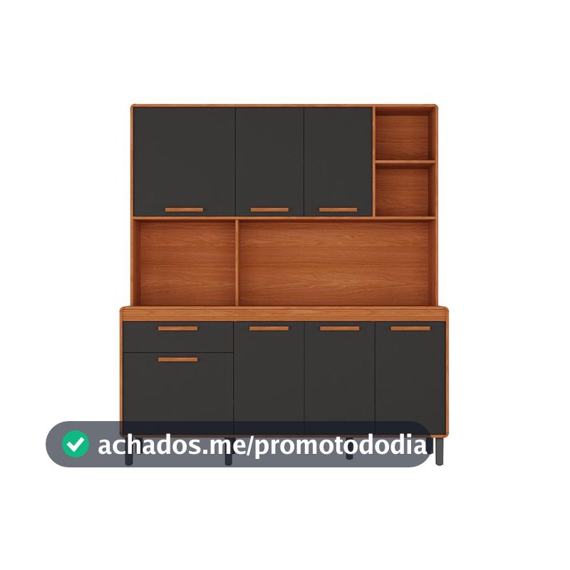 Armário de Cozinha Compacta Itatiaia Dunas Com Nicho 7 Portas 1 Gaveta 1,80M
