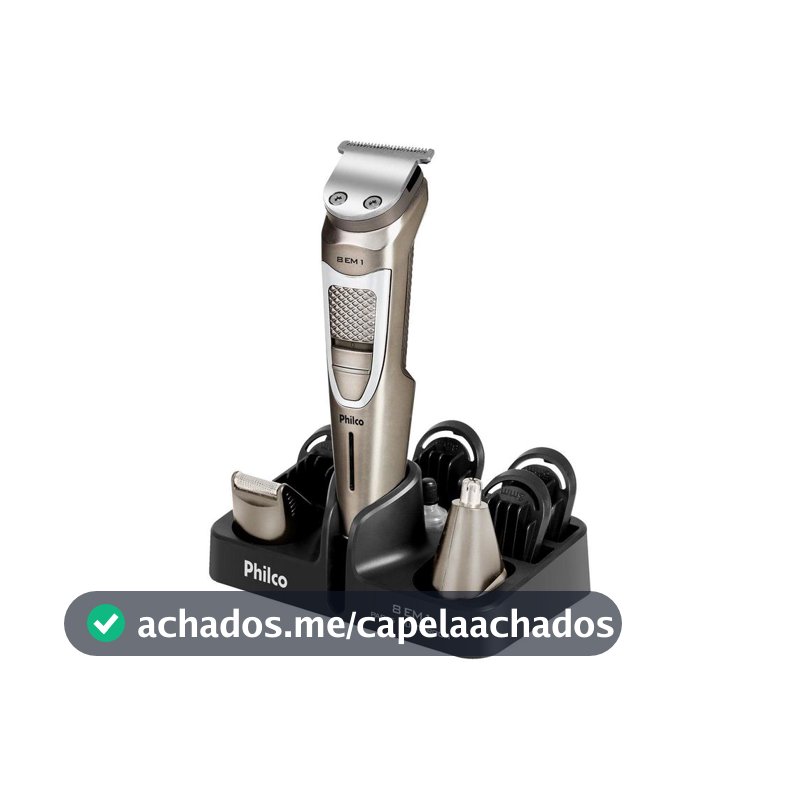 Aparador de Pelos Philco PAP16 8 em 1 com Acessórios - Aparador de Pelos, Barba e Cabelo - Magazine Sacafarelli