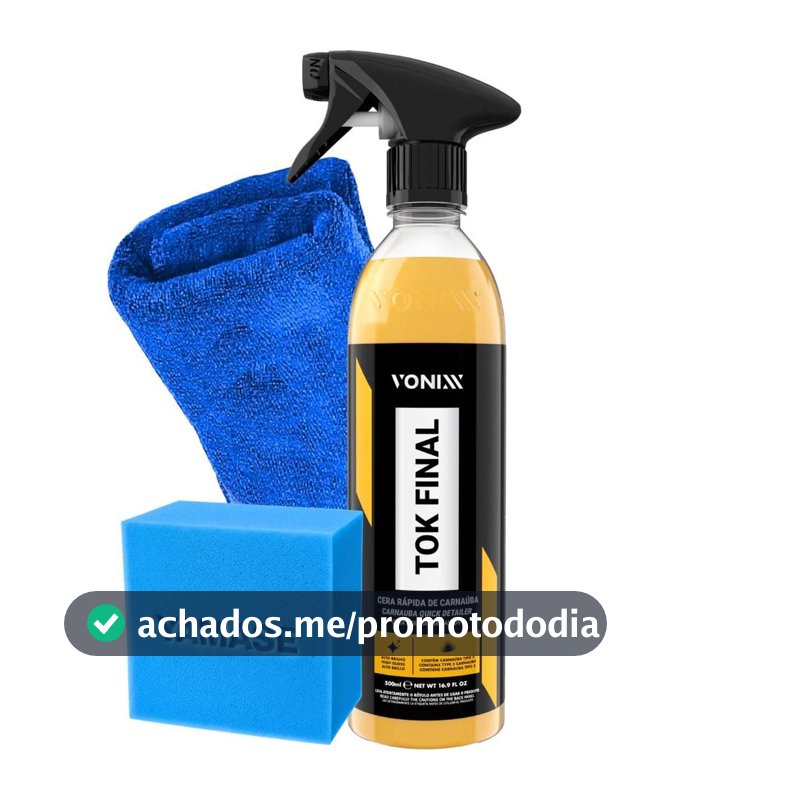 Carnaúba Tok Final 500 ml Vonixx Cera Spray Automotiva para Manutenção com Brilho Intenso e Proteção