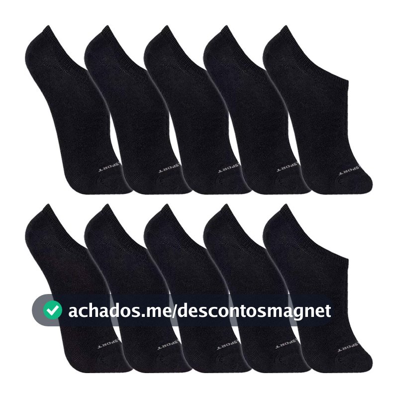 Kit 10 Pares Meias Lupo Algodão Masculina Feminina Sapatilha Cano Curto Baixo Soquete Original 3170 - Meia