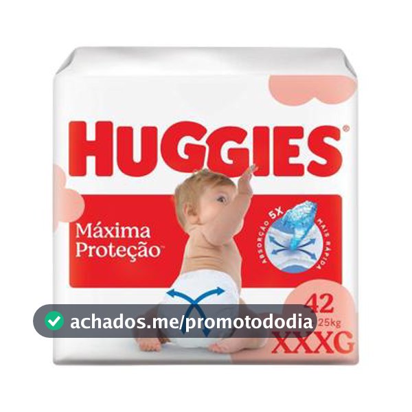 Fralda Descartável Huggies Máxima Proteção XXXG 18 a 25kg 42 Unidades - Fralda Descartável - Magazine Aliadnestorch