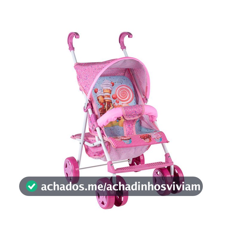 Carrinho de boneca cupcake luxo - Baby Hercules