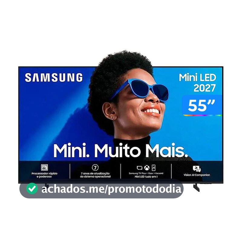 Smart TV 55 Samsung MiniLED 4K M75H Vision AI 2026 UN55M75HAGXZD