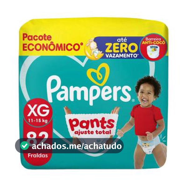 Fralda Descartável Pampers Pants Ajuste Total XG 82 Unidades - Fralda Descartável - Magazine Rachelindicou