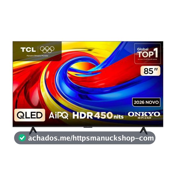 Smart TV 85" TCL 4K UHD QLED 85P7L Google TV 2026