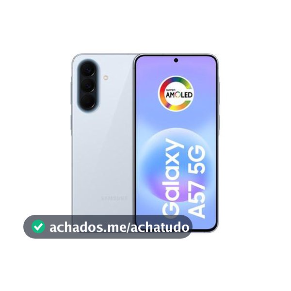 Celular Samsung Galaxy A57 256GB 5G 8GB RAM Azul Claro 6,7" Câm Tripla + Selfie 12MP