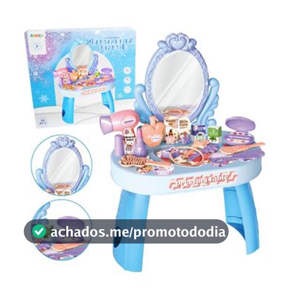 Penteadeira Infantil com Acessórios Maquiagem Brinquedo Beleza