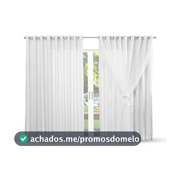 Cortina Voil com Forro Microfibra 4,00m x 2,70m - Marias Enxoval Cortinas - Cortinas