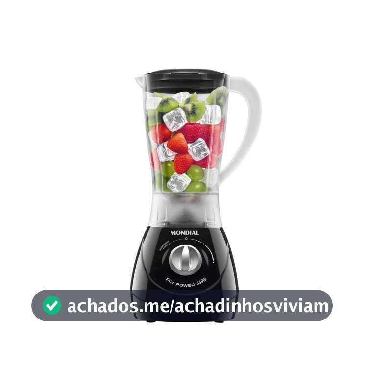 Liquidificador Mondial Easy Power L-550-B Preto 2 Velocidades 550W
