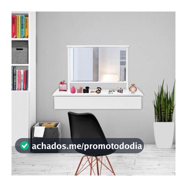 Penteadeira Camarim Suspensa Com Espelho 1 Gaveta Quarto