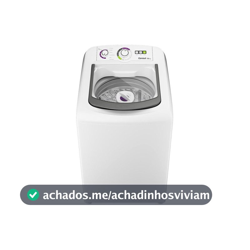 Lavadora de Roupas Consul 13kg Cesto Inox 16 Programas de Lavagem Branca CWH13AB