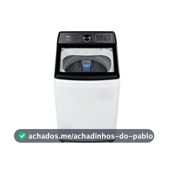 Lavadora de Roupas Midea 12kg 10 Programas de Lavagem Branco Wave Impeller MAV04W120/WKBR04 - Máquina de Lavar