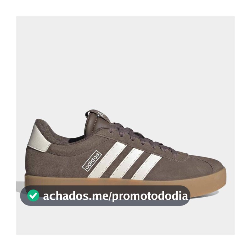 Tênis Couro Adidas VL Court 3.0 Feminino