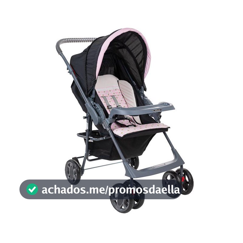 Carrinho de bebê Topázio para passeio reclinável com 5 posições, cabo reversível Kids Baby Hércules