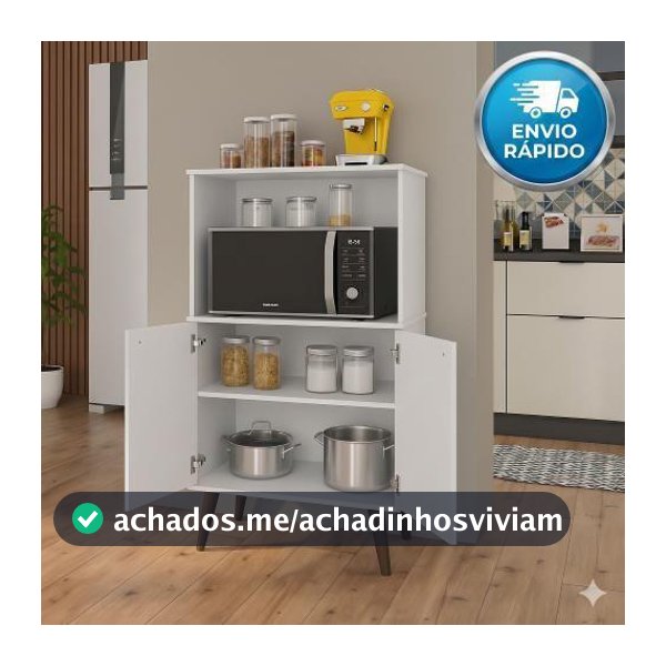 Paneleiro Torre Quente Cozinha Lisboa Para Microondas e Forno 2 Portas Multiuso Resistente