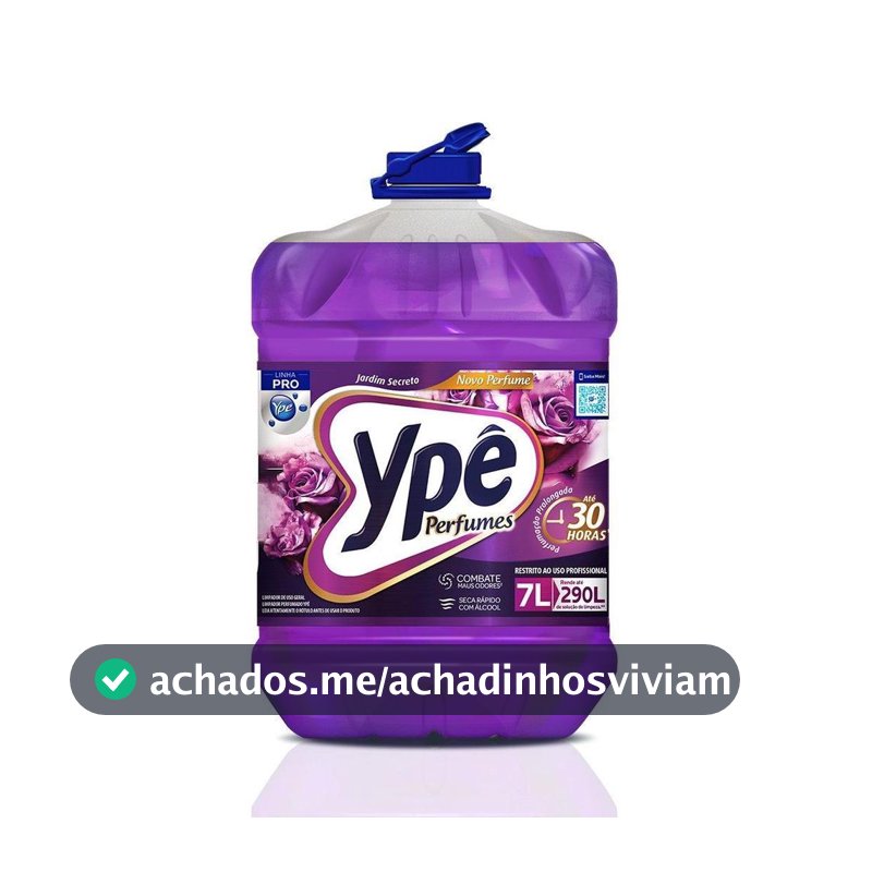 Limpador Perfumado Ypê Jardim Secreto Pro 7 Litros - Limpador Multiuso - Magazine Achadoshardware