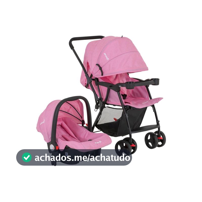 Carrinho de Bebê Reversível com Bebê Conforto Avanti Travel System Owen 6 Rodas 15kg