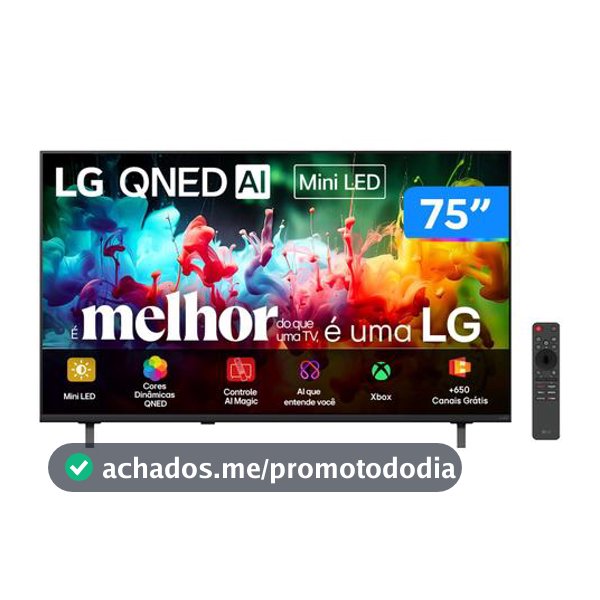 Smart TV 75" LG 4K UHD QNED Mini LED AI QNED70 75QNED70BSA WebOS 26 2026