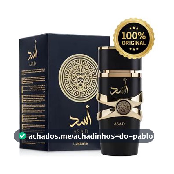Perfume Árabe Asad Original, Fragrância Oriental Importado, Eau de Parfum 100ml - Lattafa - Perfume Masculino - Magazine Queropromolulu