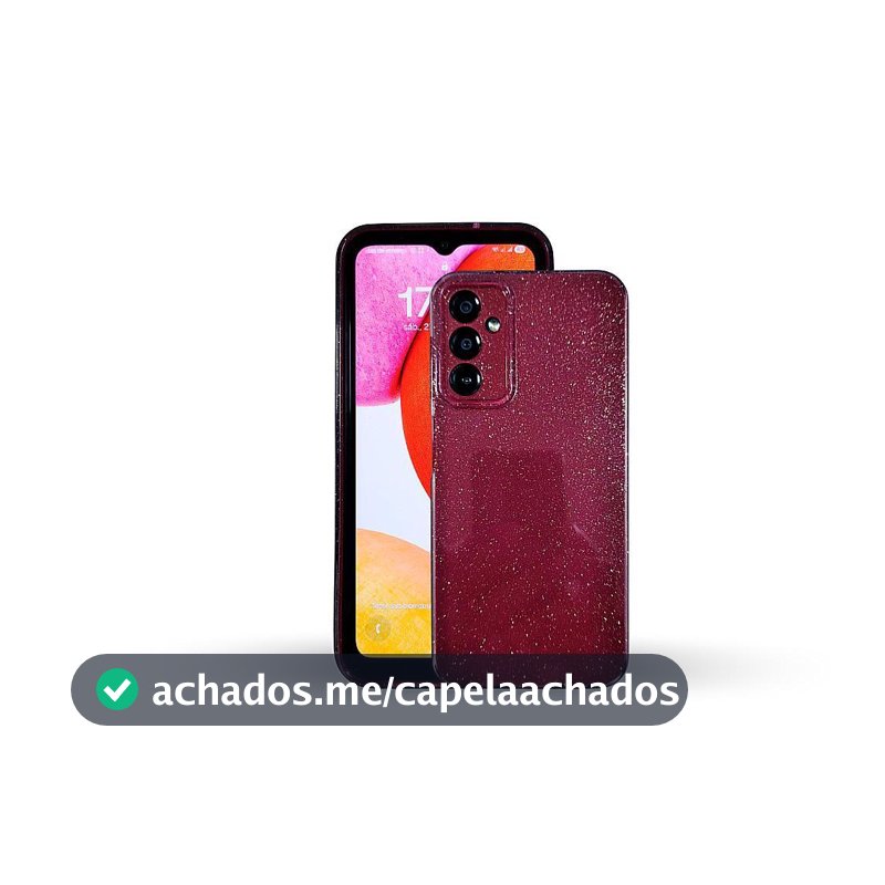Capinha Aveludada Glitter Compatível com Samsung A14