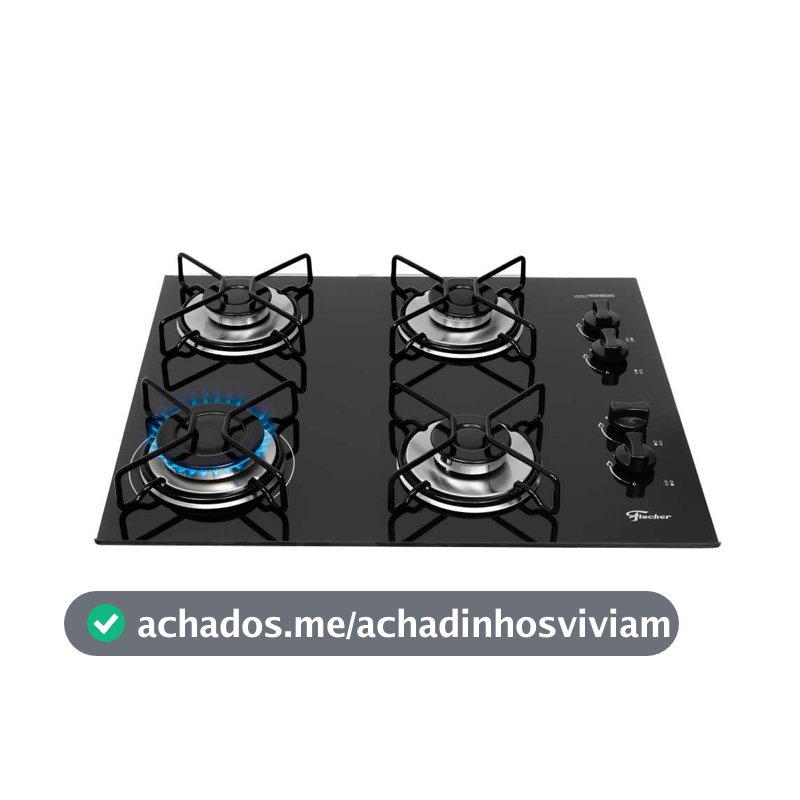 Cooktop 4 Bocas Fit Line Fischer Preto Bivolt