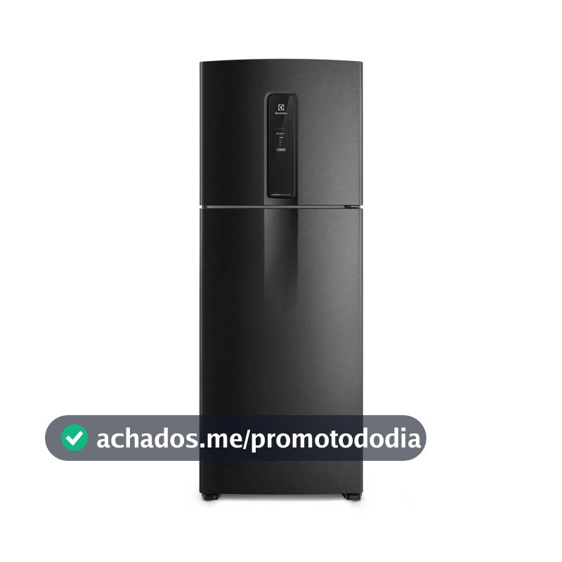 Geladeira/Refrigerador Electrolux Frost Free Inverter 480L Efficient com AutoSense SmartBivolt Duplex Black Inox Look IT07B - Geladeira / Refrigerador