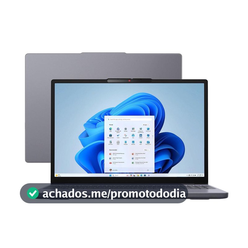 Notebook Lenovo IdeaPad Slim 3 15IRU10 Intel Core 3 8GB RAM 256GB SSD 15,3" WUXGA Windows 11 83NU0000BR