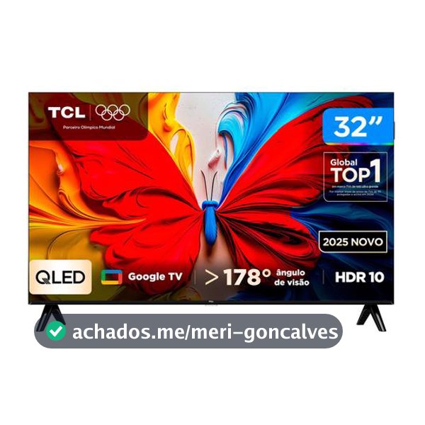 Smart TV 32" TCL Full HD QLED 32S5K Google TV 2 HDMI - TVs