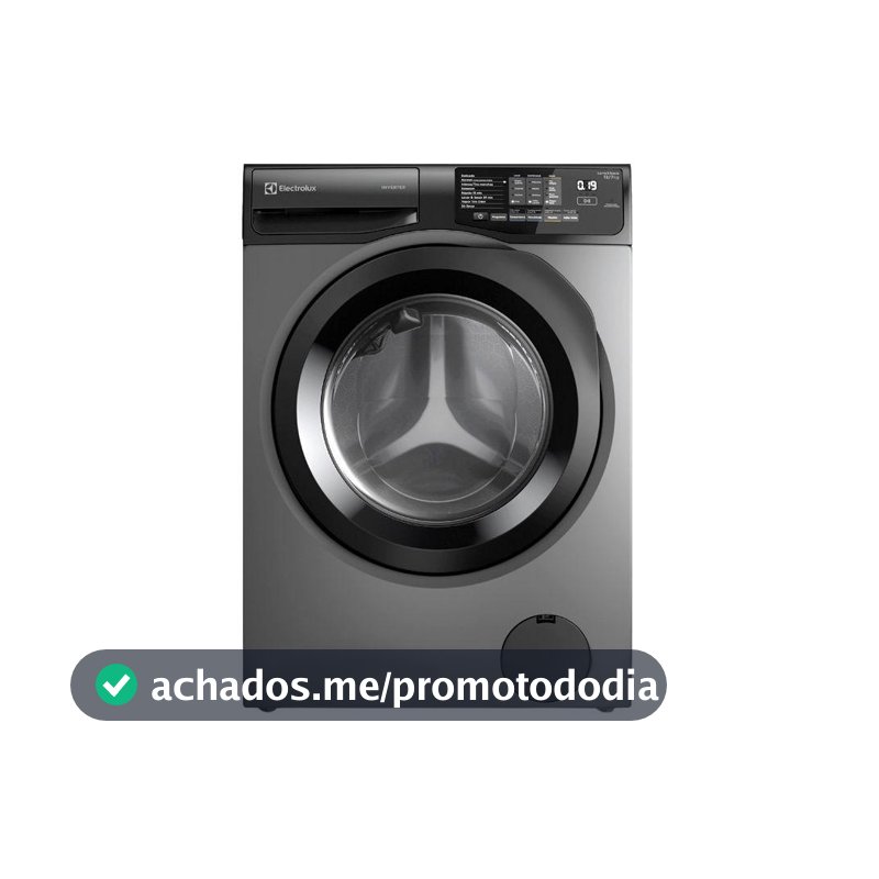 Lava e Seca Electrolux 12kg LSC12 Inverter Água Fria e Quente Cinza Ônix