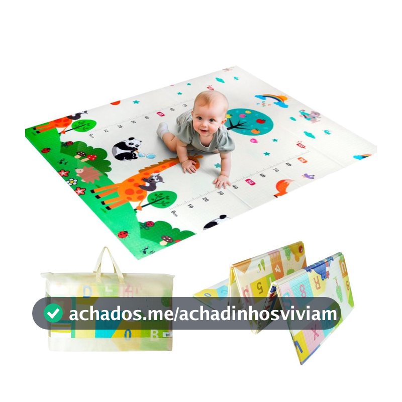 Tapete Atividades Infantil Bebê Dobrável Tatame Dupla Face
