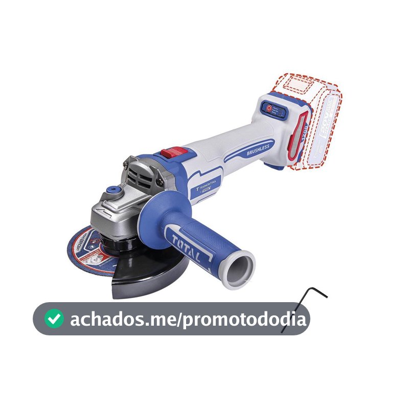 Esmerilhadeira a Bateria Tramontina Angular 1200W 5" 3 Peças By Total