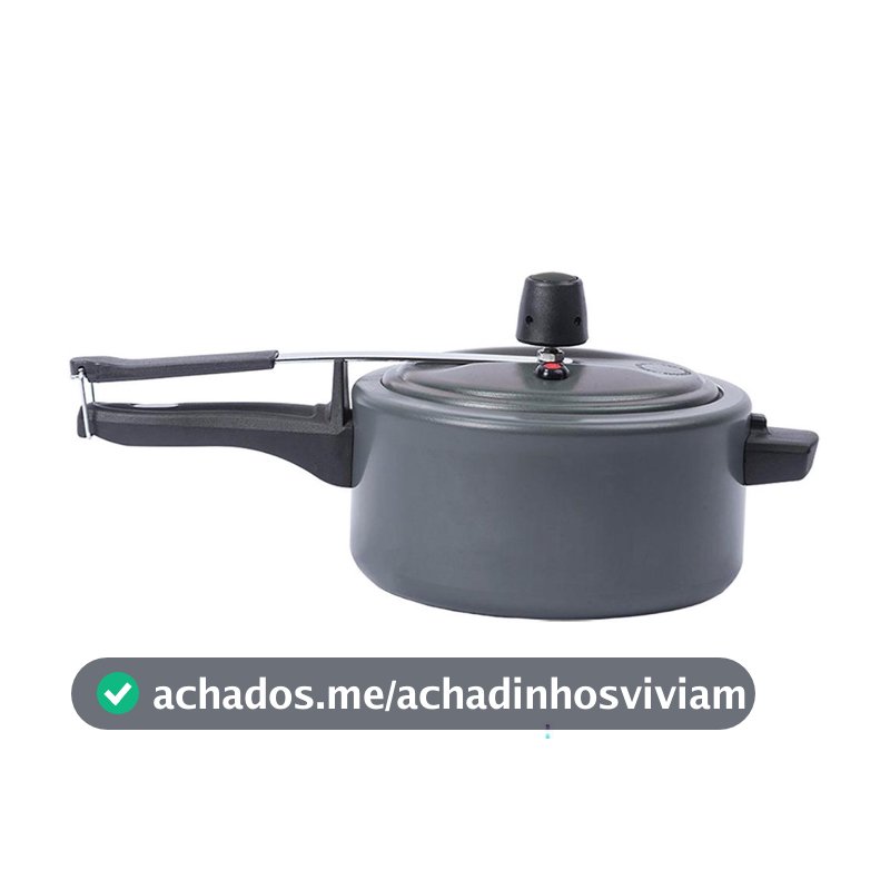 Panela de Pressão Brinox 3L Cinza Ceramic Life Vapt