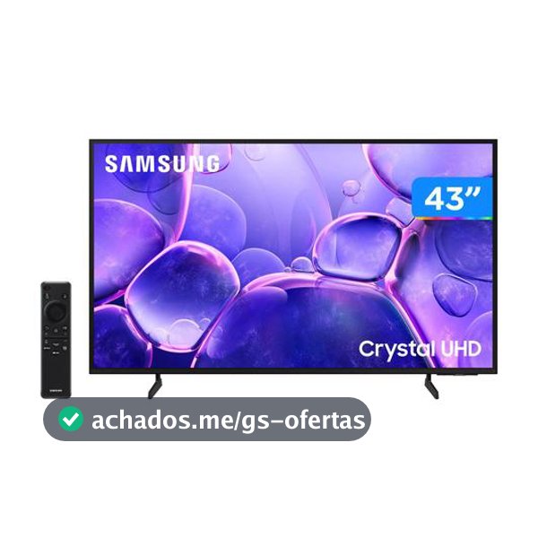 Smart TV 43" Samsung 4K UHD Crystal UHD UN43U8600FGXZD Tizen Bixby 3 HDMI - Smart Tv