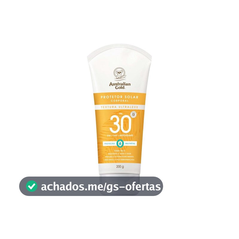 Protetor Solar Corporal Australian Gold 50432 Creme FPS 30 200g