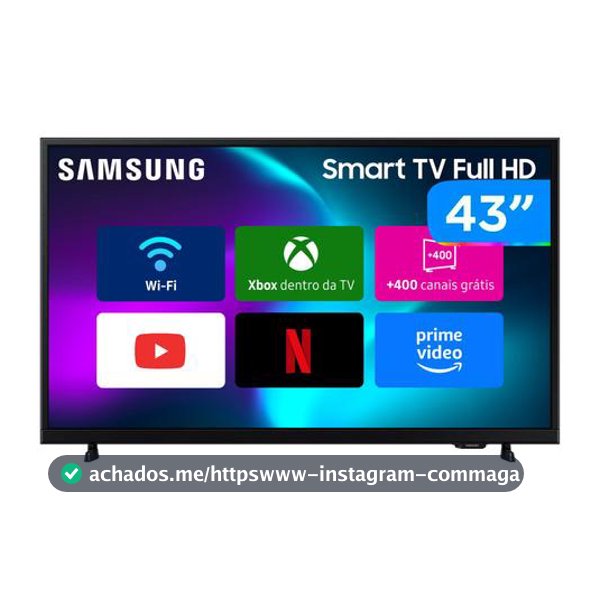 Smart TV 43" Samsung Full HD 43F6000F Tizen Hyper Real 2 HDMI