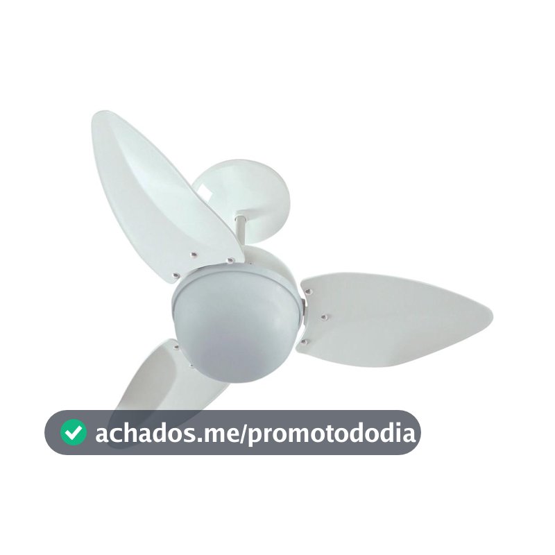 Ventilador teto aliseu smart branco controle parede
