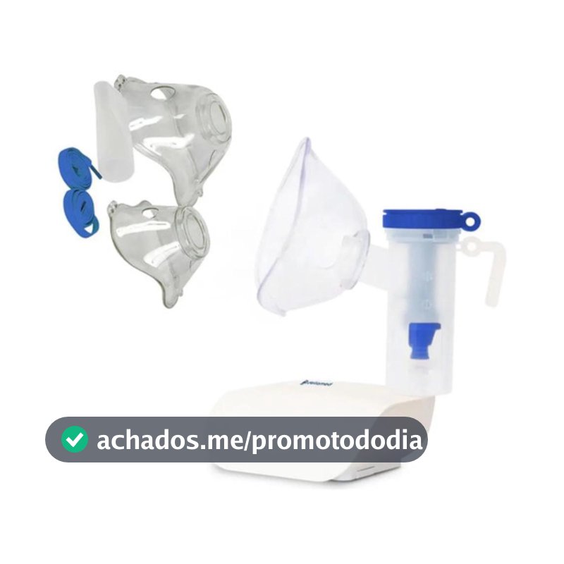 Nebulizador Inalador Dellamed Portátil Infantil e Adulto 2 Máscaras Silencioso