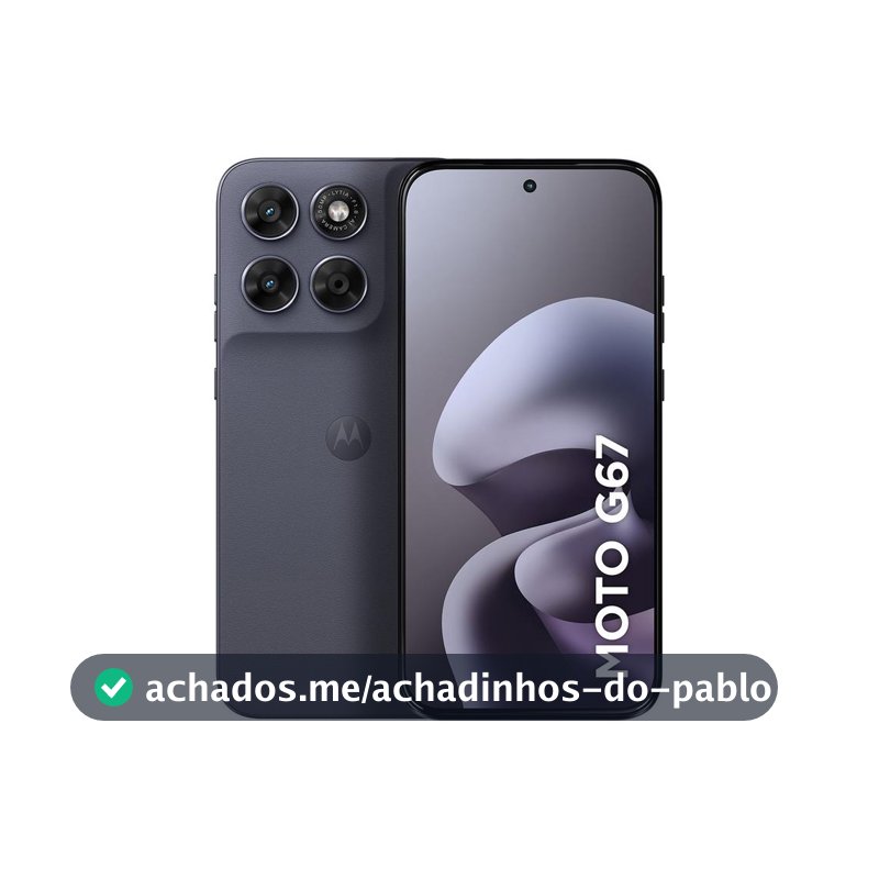 Smartphone Motorola Moto G67 5G 256GB 12GB (4GB RAM + 8GB RAM Boost) Câmera 50MP Sony Lytia 600 Tela 1.5K Extreme Amoled 120Hz Ultrarresistente